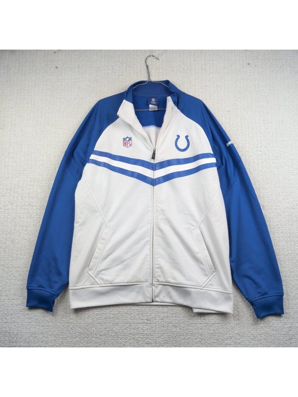 Y2K Indianapolis Colts Jacket Mens XL Blue NFL Football Pullover Reebok On Field